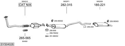 SISTEM DE ESAPAMENT BOSAL SYS04028