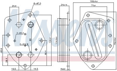 RADIATOR ULEI ULEI MOTOR NISSENS 91296 5