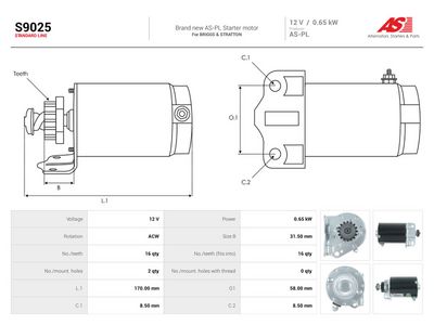 Starter AS-PL S9025
