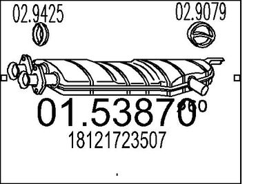 MTS 01.53870 Глушитель выхлопных газов  для BMW 5 (E34) 520 i 24V