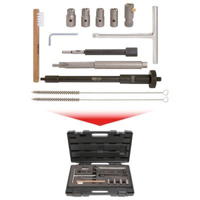 Ks Tools - Súprava na čistenie sediel injektorov 13ks