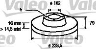 Тормозной диск VALEO 186178 для MERCEDES-BENZ MB