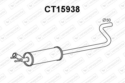 Предглушитель выхлопных газов VENEPORTE CT15938 для CITROËN DS5