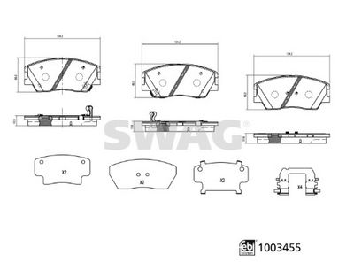 Brake pad set, disc brake