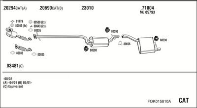 ABGASANLAGE WALKER FOK015810A