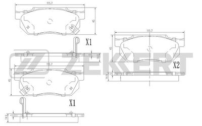 ZEKKERT BS-1860 Тормозные колодки и сигнализаторы для DAF CF FAD 440 ZEKKERT BS-1860 Тормозные колодки и сигнализаторы для DAF CF FAD 440