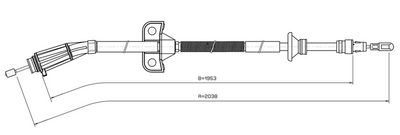 Håndbremsekabel METZGER 10.8070
