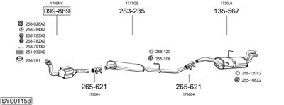 Układ wydechowy BOSAL SYS01158