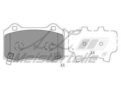 комплект спирачно феродо, дискови спирачки A.Z. Meisterteile AZMT-44-022-2107
