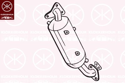 Filtr sadzy / filtr cząstek stałych, układ wydechowy KLOKKERHOLM 44612AA670
