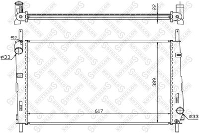 Радиатор, охлаждение двигателя STELLOX 10-25066-SX для FORD MONDEO