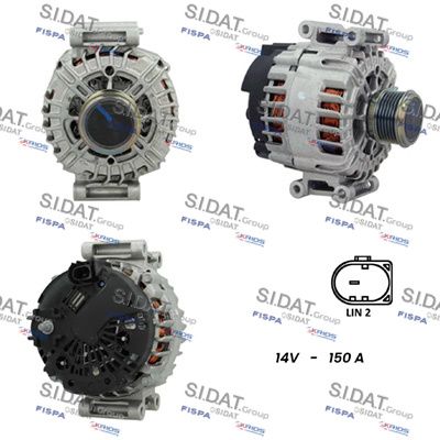Генератор SIDAT A12VA0748 для AUDI A6