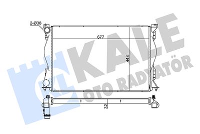 KALE OTO RADYATÖR 348315 Радиатор охлаждения двигателя для AUDI A6 C6 (4F2)