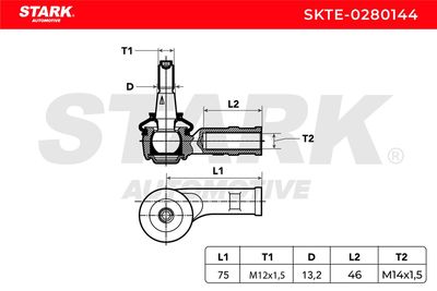 накрайник на напречна кормилна щанга STARK SKTE-0280144