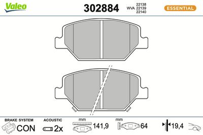 SET PLACUTE FRANA FRANA DISC VALEO 302884