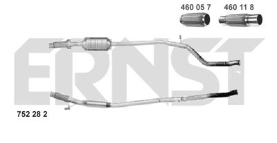 Катализатор ERNST 752282 для PEUGEOT 206