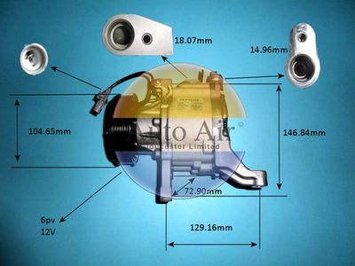 Compressor, air conditioning Auto Air Gloucester 14-0134