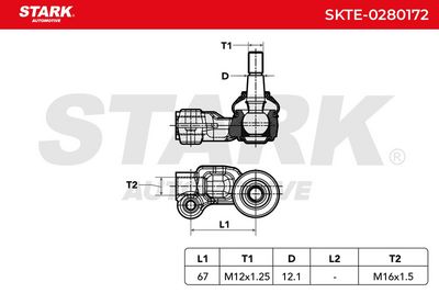 накрайник на напречна кормилна щанга STARK SKTE-0280172