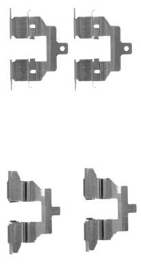 Комплектующие, колодки дискового тормоза HELLA 8DZ 355 203-791 для NISSAN X-TRAIL