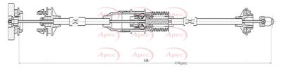 Cable Pull, clutch control APEC CAB5020