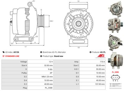 GENERATOR / ALTERNATOR AS-PL A5126 4