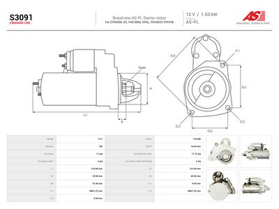 Starter AS-PL S3091