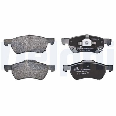Remblokken set Voor (met een dempingskussen  zonder toevoegingen), past: MG MG 5, ZS 1.0/1.5/1.5H 03.12-