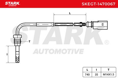 датчик, температура на изгорелите газове STARK SKEGT-1470067