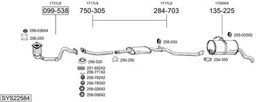 Układ wydechowy BOSAL SYS22584