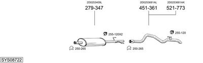 SISTEM DE ESAPAMENT BOSAL SYS08722