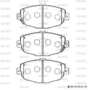 Комплект тормозных колодок, дисковый тормоз ADVICS A1N054 для TOYOTA ALTEZZA