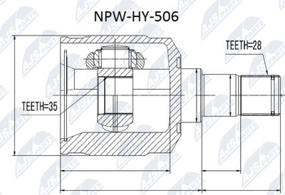 NTY NPW-HY-506 Деталь для HYUNDAI SANTA FÉ II (CM) 2.2 CRDi 4x4 NTY NPW-HY-506 Деталь для HYUNDAI SANTA FÉ II (CM) 2.2 CRDi 4x4