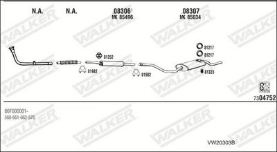 ABGASANLAGE WALKER VW20303B