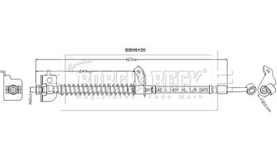 спирачен маркуч BORG & BECK BBH9120