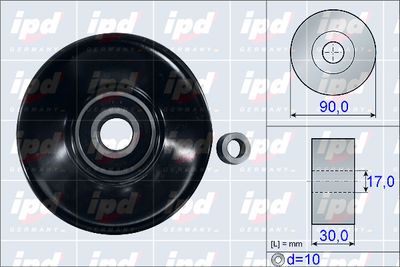 Паразитный / ведущий ролик, поликлиновой ремень IPD 15-3926 для CHRYSLER 300M