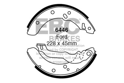 Комплект тормозных колодок EBC Brakes 6446 для FORD ESCORT