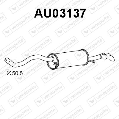 VENEPORTE AU03137 Глушитель выхлопных газов  для AUDI A4 (Ауди А4)