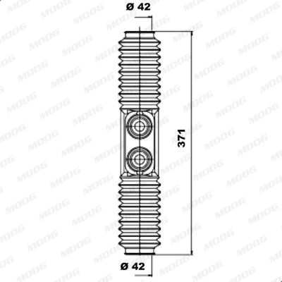 MOOG K150042 Пыльник рулевой рейки  для LADA 112 (Лада 112)
