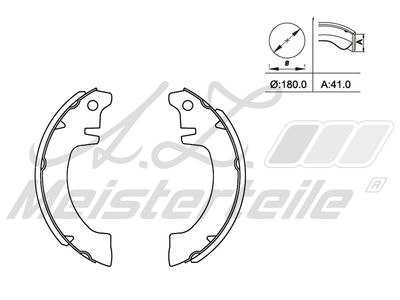 комплект спирачна челюст A.Z. Meisterteile AZMT-44-026-1249