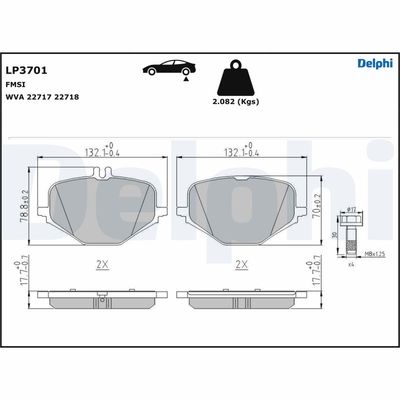 Brake Pad Set, disc brake LP3701