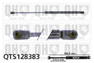 QUINTON HAZELL QTS128383 Амортизатор багажника и капота  для AUDI A3 (Ауди А3)