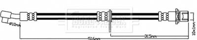 Тормозной шланг BORG & BECK BBH8033 для DAIHATSU MATERIA