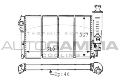 Радиатор, охлаждение двигателя AUTOGAMMA 100775 для PEUGEOT 405