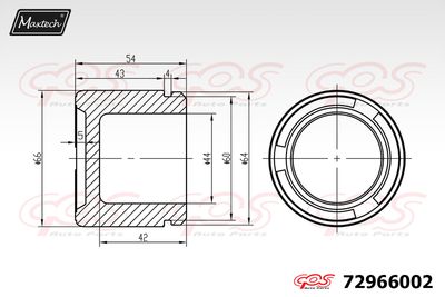 Поршень, корпус скобы тормоза MAXTECH 72966002 для JEEP CHEROKEE