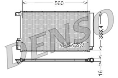 DENSO DCN13109 Радиатор кондиционера  для FIAT DOBLO (Фиат Добло)