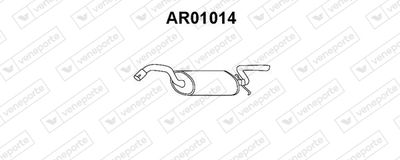 VENEPORTE AR01014 Глушитель выхлопных газов  для ALFA ROMEO 33 Sportwagon (907_) 1.7 i.e. 4x4 (907.B1E)