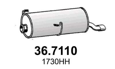 ASSO 36.7110 Глушитель выхлопных газов  для PEUGEOT 206 (Пежо 206)