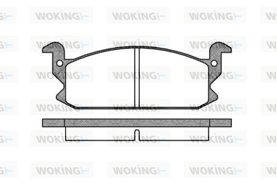 Комплект тормозных колодок, дисковый тормоз WOKING P0773.00 для DAIHATSU CHARADE