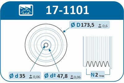 Remenica, kľukový hriadeľ IJS GROUP 17-1101