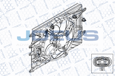 JDEUS EV0111480 Вентилятор системы охлаждения двигателя для FIAT TIPO